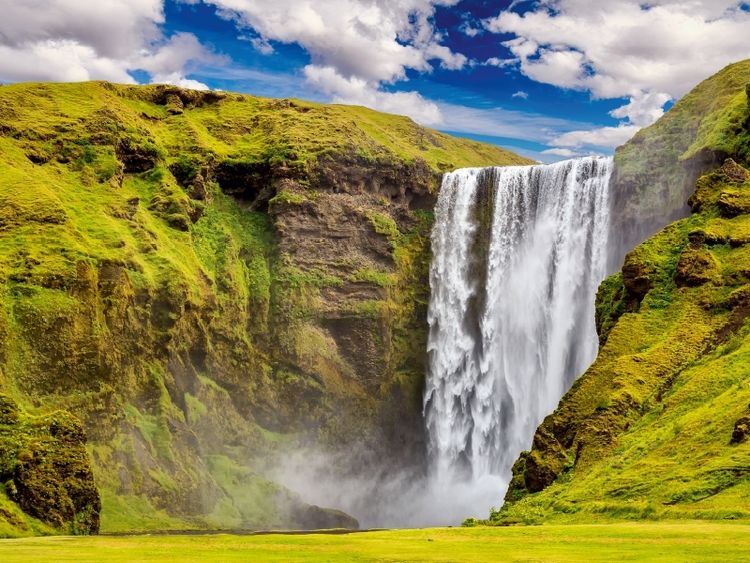 Produktbild: CALVENDO Puzzle Sk&oacute;gafoss | 1000 Teile Lege-Gr&ouml;&szlig;e 64x48cm Foto-Puzzle f&uuml;r gl&uuml;ckliche Stunden