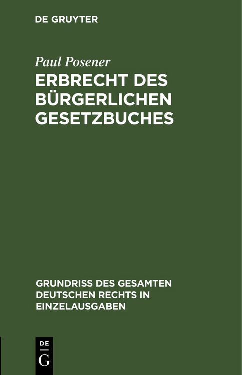 Produktbild: Erbrecht des B&uuml;rgerlichen Gesetzbuches