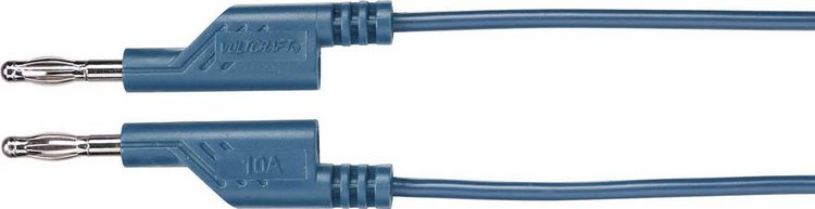 Produktbild: VOLTCRAFT MS5/BL Messleitung Lamellenstecker 4mm Lamellenstecker 4mm 5.00m Blau 1St.