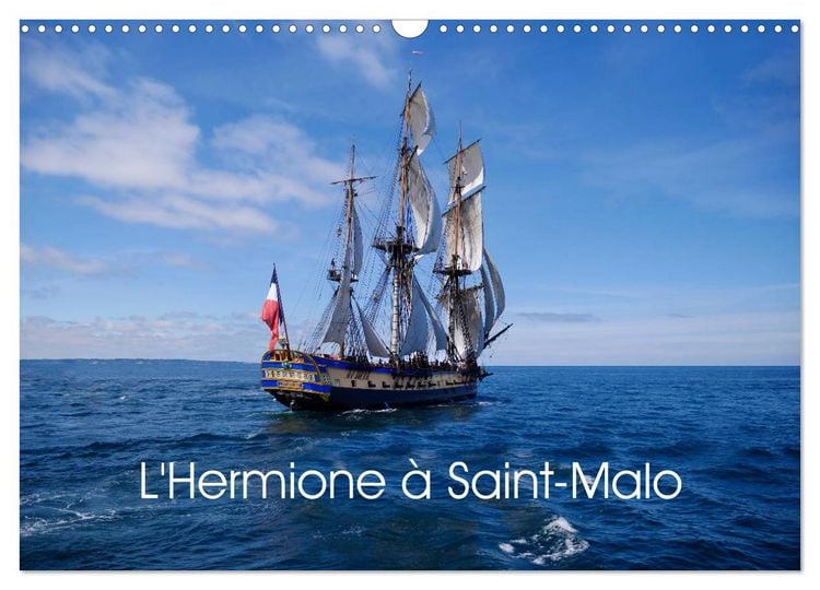 Produktbild: L'Hermione &agrave; Saint-Malo (Calendrier mural 2026 DIN A3 vertical), CALVENDO calendrier mensuel