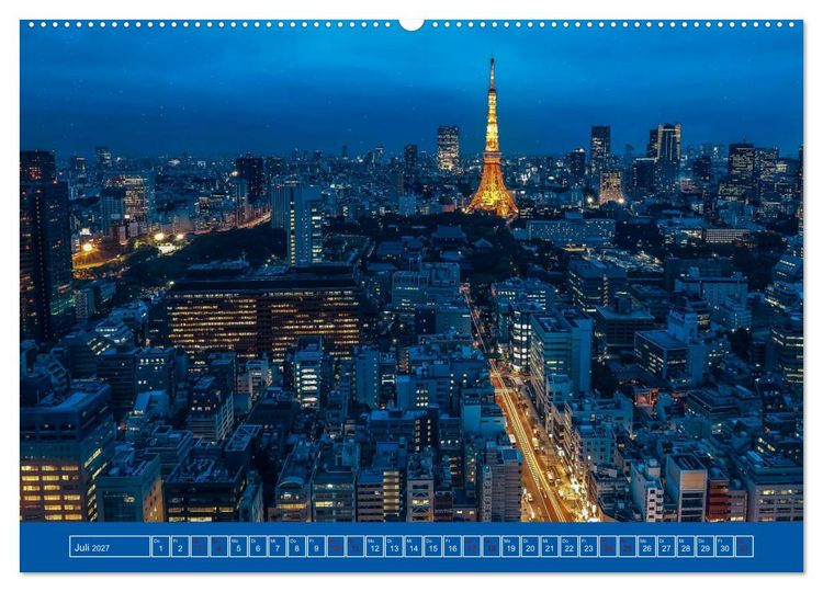 Produktbild: Metropolen - Asiens sch&ouml;nste St&auml;dte bei Nacht (Wandkalender 2027 DIN A2 quer), CALVENDO Monatskalender