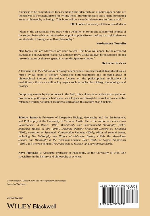 Produktbild: A Companion to the Philosophy of Biology