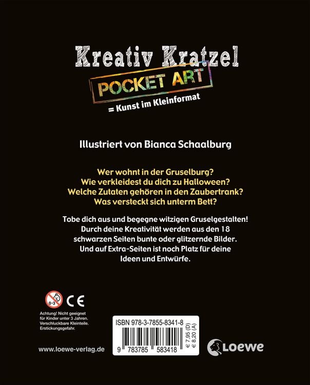 Produktbild: Kreativ-Kratzel Pocket Art: Gruselspa&szlig;
