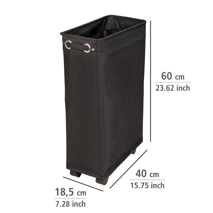 Produktbild: W&auml;schesammler Mod. Corno Schwarz, W&auml;schekorb, 43 l