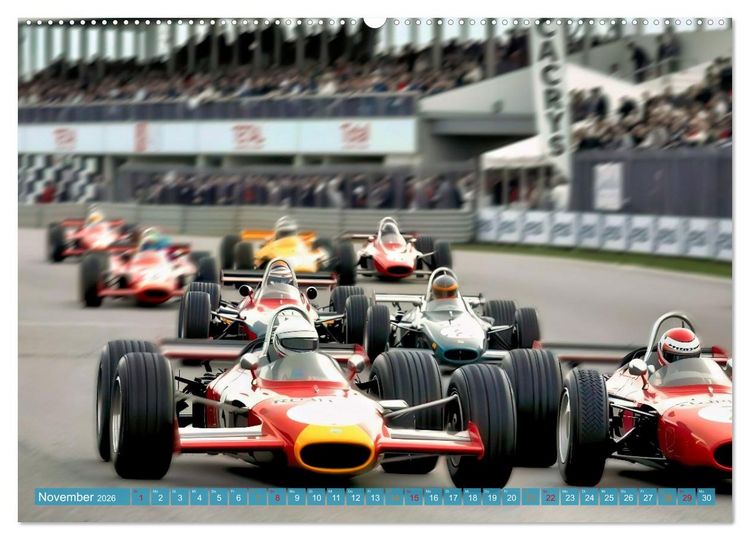 Produktbild: Formel 1 in den sechziger Jahren (hochwertiger Premium Wandkalender 2026 DIN A2 quer), Kunstdruck in Hochglanz