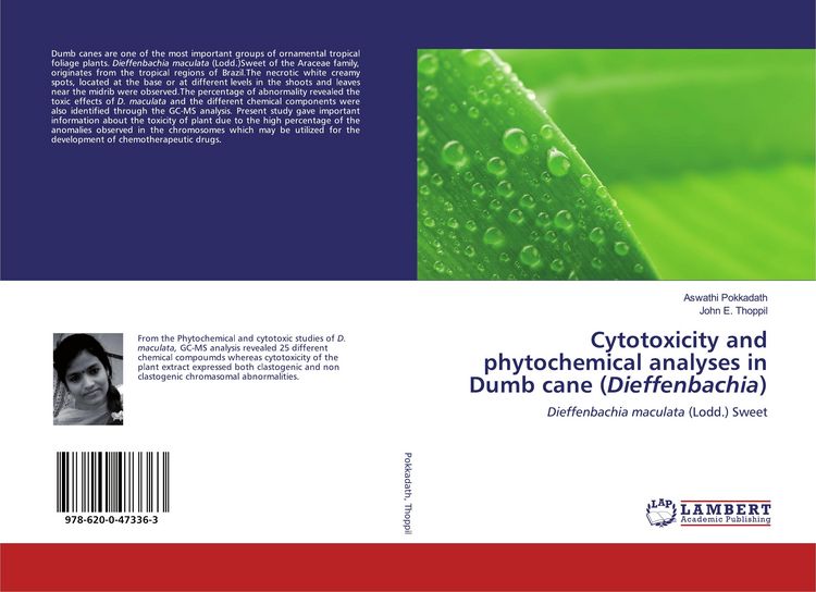 Produktbild: Cytotoxicity and phytochemical analyses in Dumb cane (Dieffenbachia)