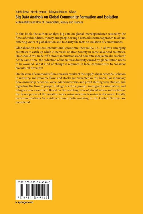 Produktbild: Big Data Analysis on Global Community Formation and Isolation