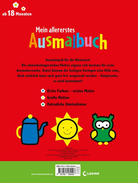 Produktbild: Mein allererstes Ausmalbuch (Auto)
