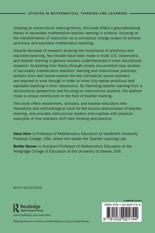Produktbild: Teacher Learning of Ambitious and Equitable Mathematics Instruction