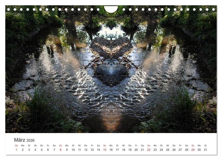 Produktbild: Spiegelwelten - Natur anders sehen (Wandkalender 2026 DIN A4 quer), CALVENDO Monatskalender