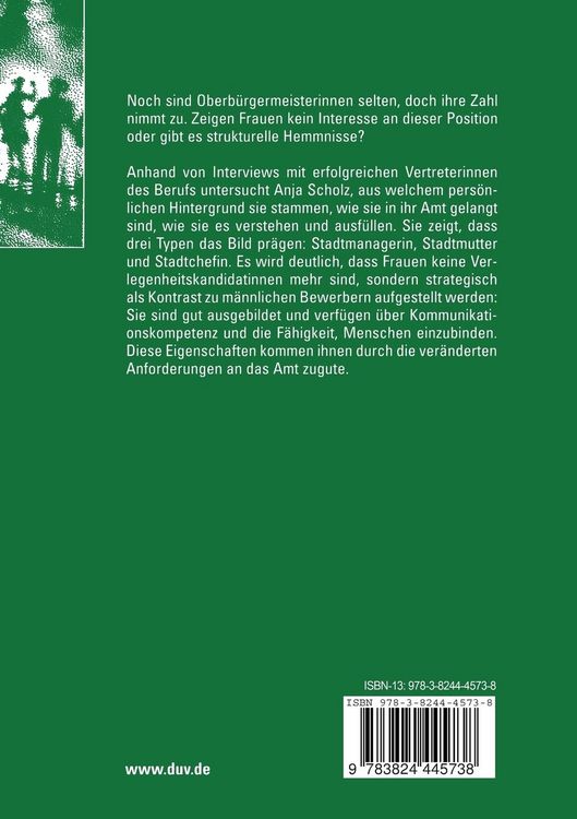 Produktbild: Oberb&uuml;rgermeisterinnen in Deutschland