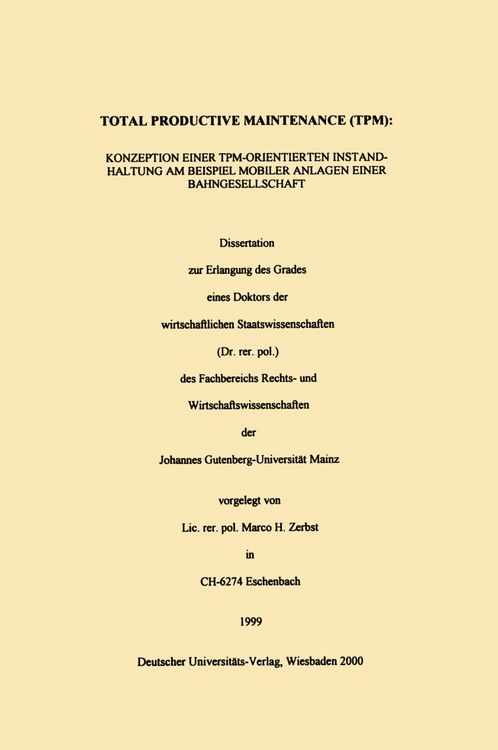 Produktbild: Total Productive Maintenance