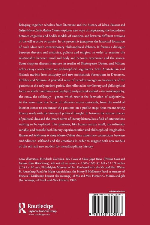 Produktbild: Passions and Subjectivity in Early Modern Culture
