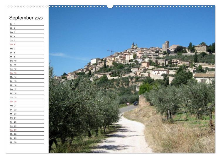 Produktbild: Camino di Assisi - Franziskusweg (Wandkalender 2026 DIN A2 quer), CALVENDO Monatskalender