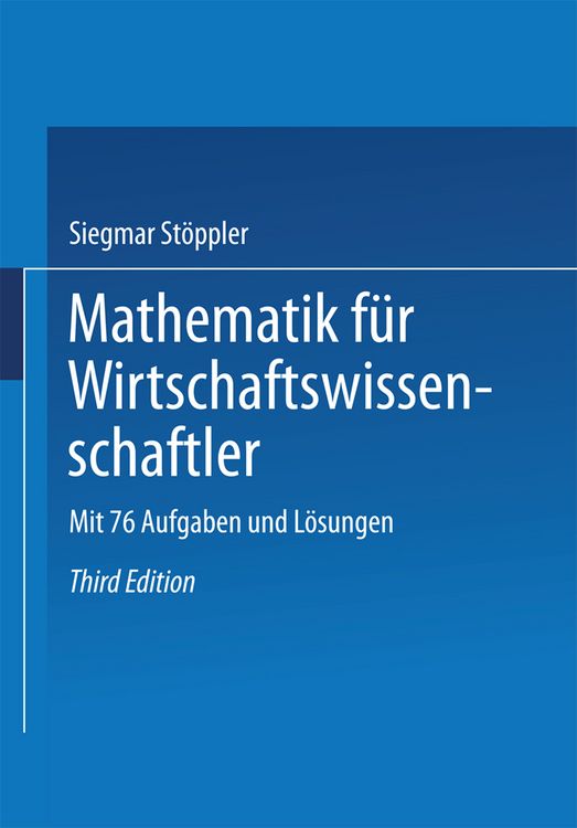Produktbild: Mathematik f&uuml;r Wirtschaftswissenschaftler