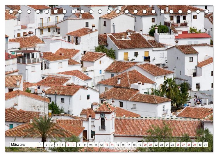 Produktbild: Momente einer Reise - Pueblos Blancos (Tischkalender 2027 DIN A5 quer), CALVENDO Monatskalender