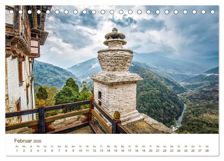 Produktbild: Mystisches Bhutan (Tischkalender 2026 DIN A5 quer), CALVENDO Monatskalender