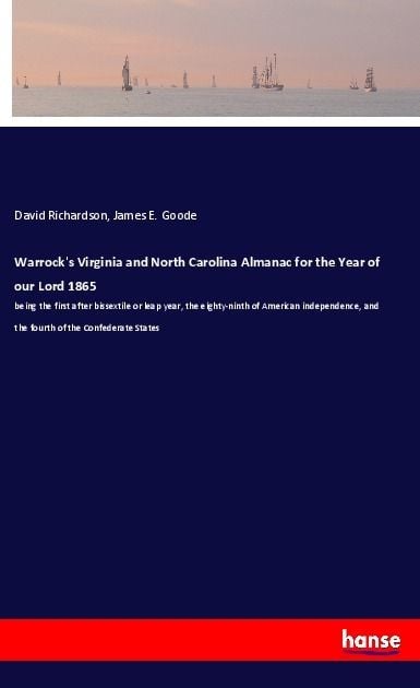 Produktbild: Warrock's Virginia and North Carolina Almanac for the Year of our Lord 1865