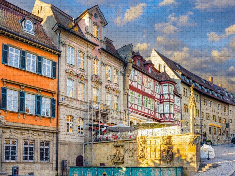 Produktbild: CALVENDO Puzzle Ratskeller am Markt Schw&auml;bisch Hall | 1000 Teile Lege-Gr&ouml;&szlig;e 64x48cm Foto-Puzzle f&uuml;r gl&uuml;ckliche Stunden