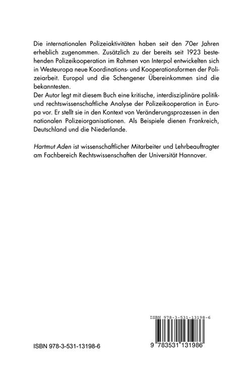 Produktbild: Polizeipolitik in Europa