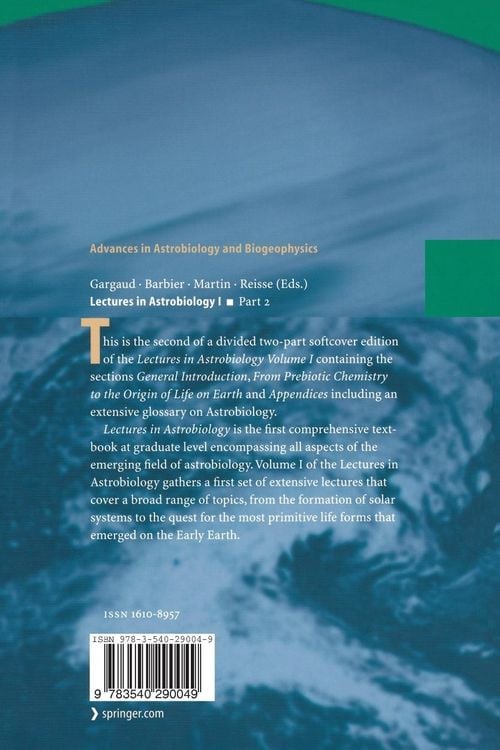 Produktbild: Lectures in Astrobiology