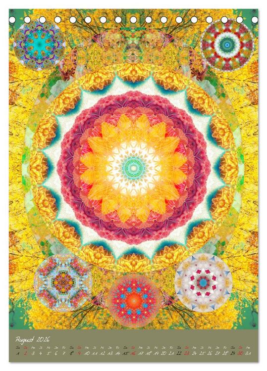 Produktbild: BLUMEN MANDALAS (Tischkalender 2026 DIN A5 hoch), CALVENDO Monatskalender