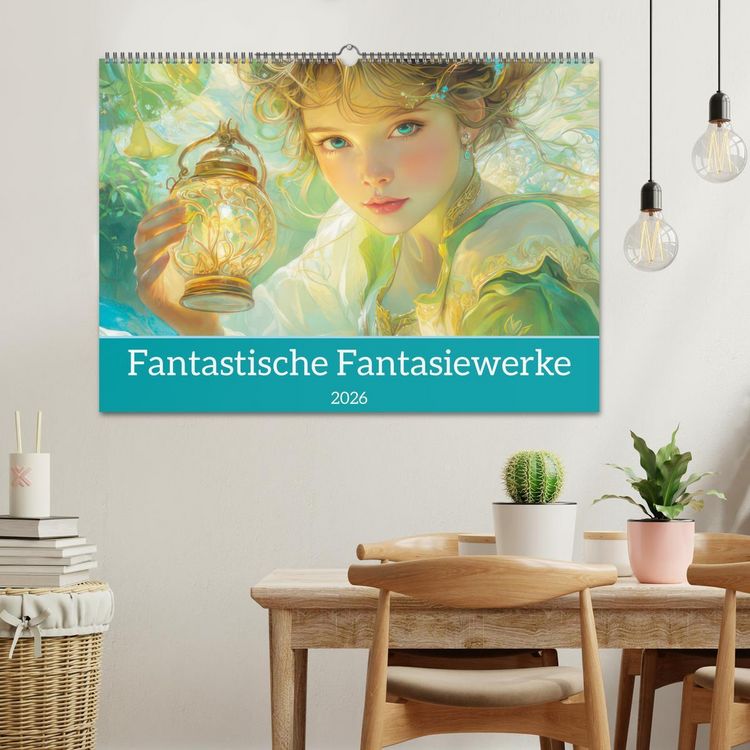Produktbild: Fantastische Fantasiewerke (Wandkalender 2026 DIN A2 quer), CALVENDO Monatskalender