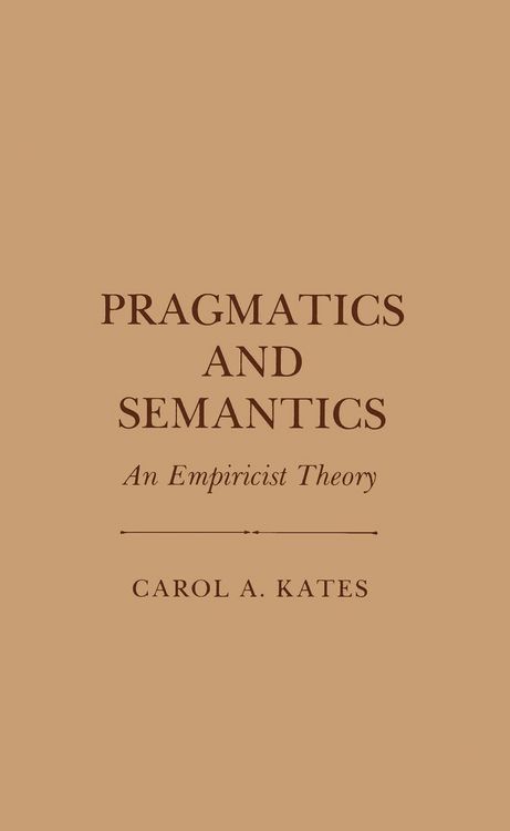 Produktbild: Pragmatics and Semantics
