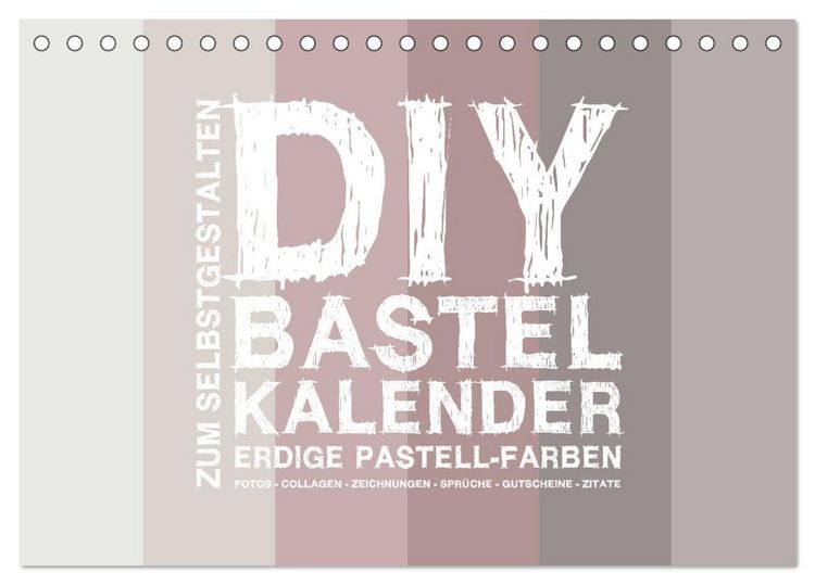 Produktbild: DIY Bastel-Kalender -Erdige Pastell Farben- Zum Selbstgestalten (Tischkalender 2026 DIN A5 quer), CALVENDO Monatskalender