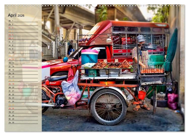 Produktbild: Bangkok - K&ouml;nigreich Thailand (hochwertiger Premium Wandkalender 2026 DIN A2 quer), Kunstdruck in Hochglanz