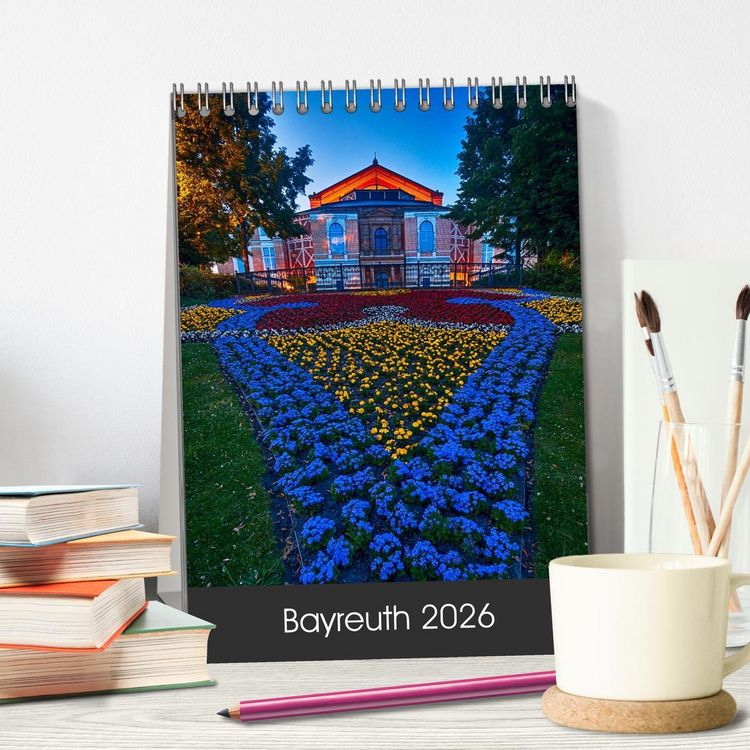 Produktbild: Bayreuth 2026 (Tischkalender 2026 DIN A5 hoch), CALVENDO Monatskalender