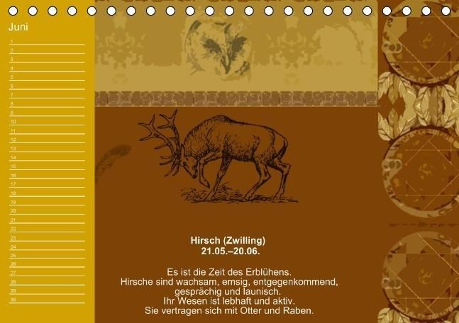 Produktbild: Indianisches Horoskop / Geburtstagskalender (Tischkalender immerw&auml;hrend DIN A5 quer)