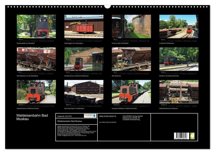 Produktbild: Waldeisenbahn Bad Muskau (Wandkalender 2026 DIN A2 quer), CALVENDO Monatskalender