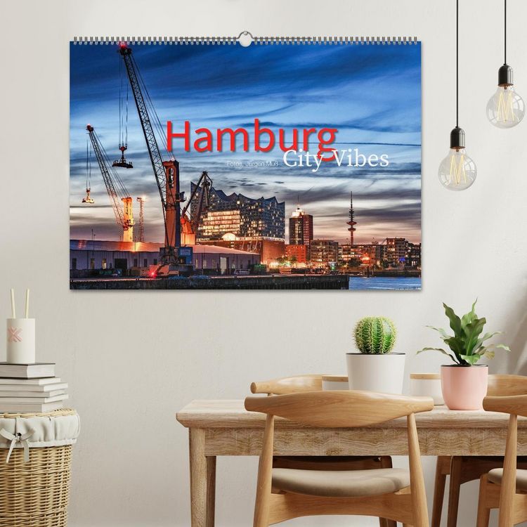 Produktbild: Hamburg City Vibes (Wandkalender 2026 DIN A2 quer), CALVENDO Monatskalender
