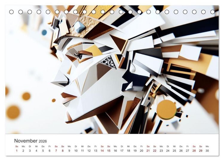 Produktbild: Die Farben des Origami (Tischkalender 2026 DIN A5 quer), CALVENDO Monatskalender