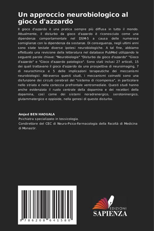 Produktbild: Un approccio neurobiologico al gioco d'azzardo