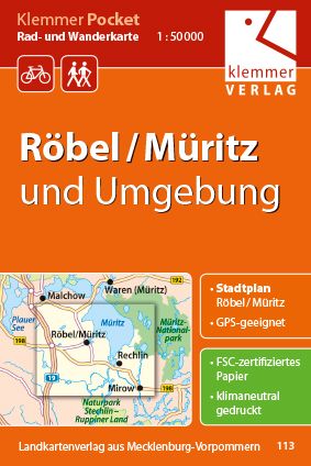 Produktbild: Klemmer Pocket Rad- und Wanderkarte R&ouml;bel/M&uuml;ritz und Umgebung
