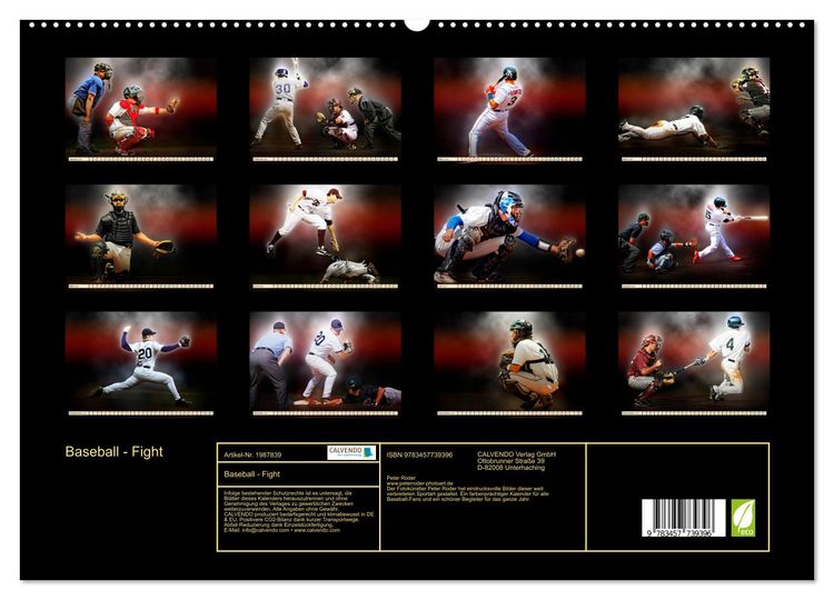 Produktbild: Baseball - Fight (hochwertiger Premium Wandkalender 2026 DIN A2 quer), Kunstdruck in Hochglanz