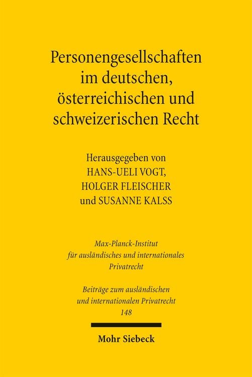 Produktbild: Personengesellschaften im deutschen, &ouml;sterreichischen und schweizerischen Recht