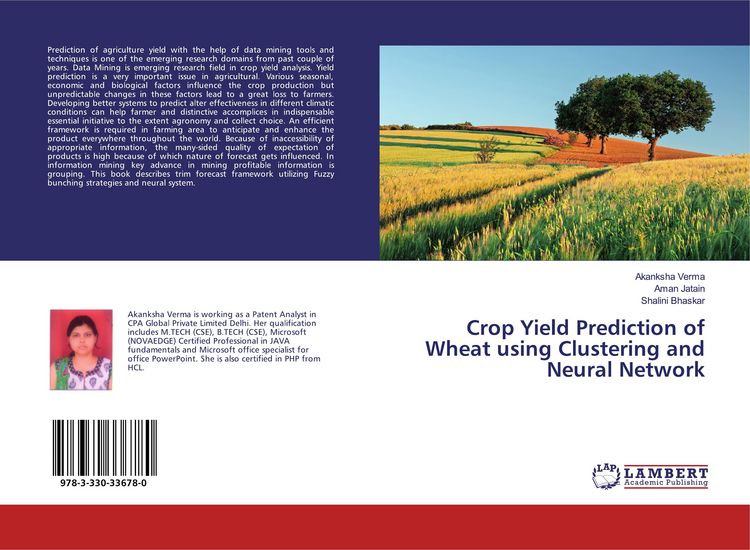 Produktbild: Crop Yield Prediction of Wheat using Clustering and Neural Network