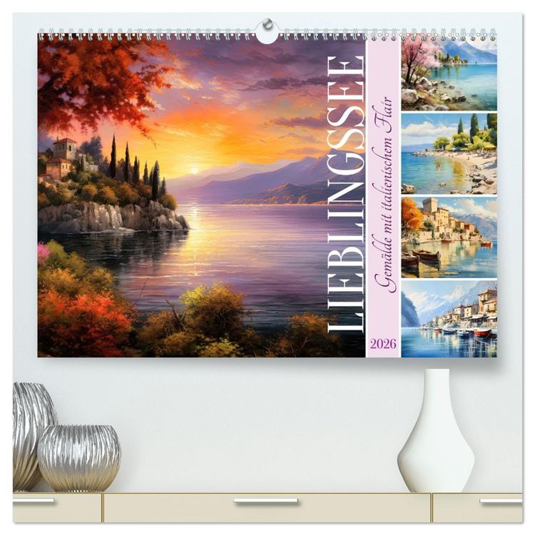 Produktbild: Lieblingssee (hochwertiger Premium Wandkalender 2026 DIN A2 quer), Kunstdruck in Hochglanz