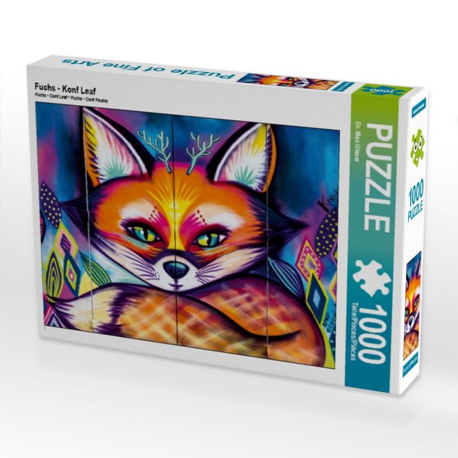 Produktbild: CALVENDO Puzzle Fuchs - Konf Leaf | 1000 Teile Lege-Gr&ouml;&szlig;e 64x48cm Foto-Puzzle f&uuml;r gl&uuml;ckliche Stunden
