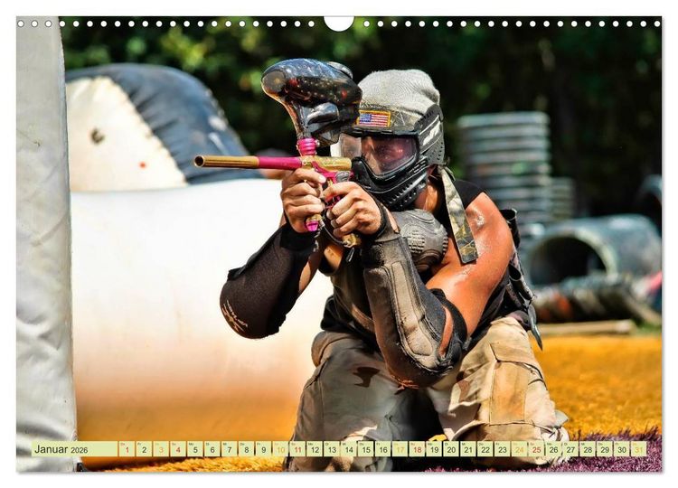 Produktbild: Paintball - so cool (Wandkalender 2026 DIN A3 quer), CALVENDO Monatskalender