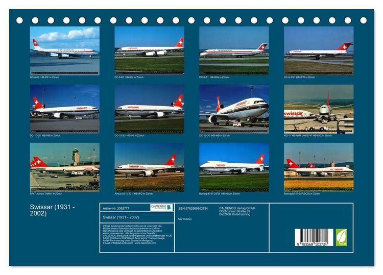 Produktbild: Swissar (1931 - 2002) (Tischkalender 2027 DIN A5 quer), CALVENDO Monatskalender