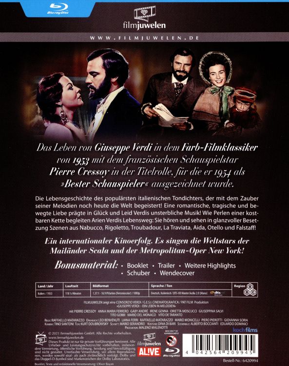 Produktbild: Giuseppe Verdi - Ein Leben in Melodien (Filmjuwelen)