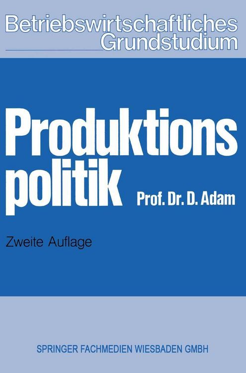 Produktbild: Produktionspolitik