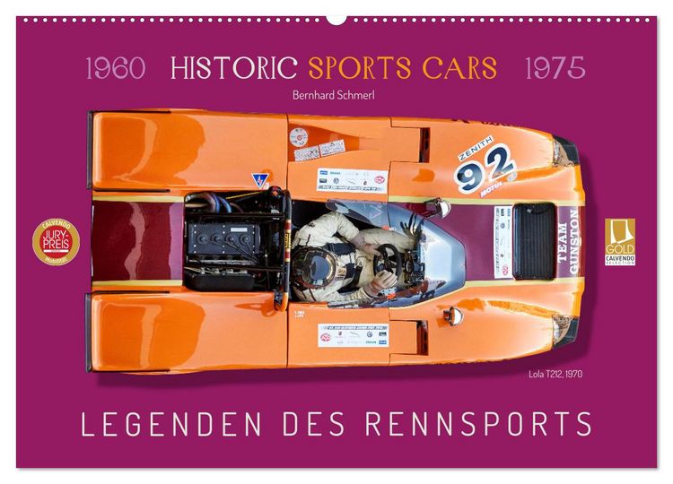 Produktbild: Legenden des Rennsports Historic Sports Cars 1960-1975 (Wandkalender 2026 DIN A2 quer), CALVENDO Monatskalender