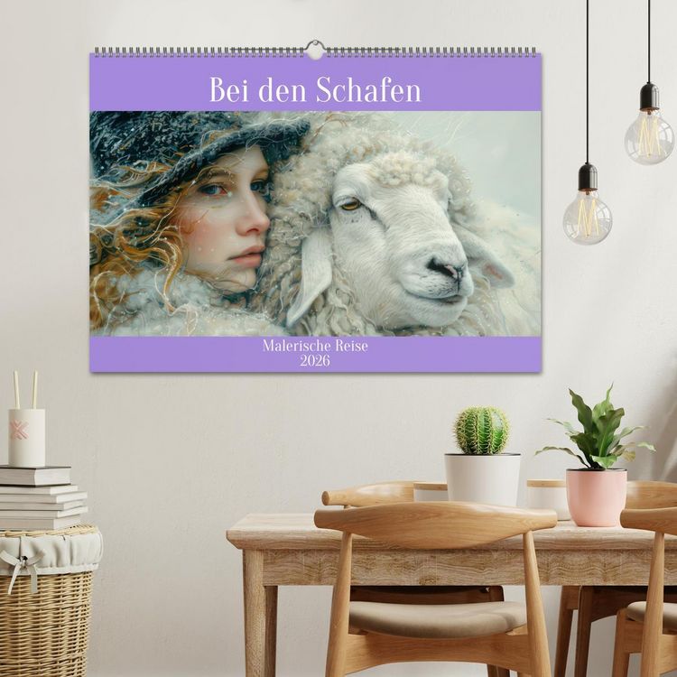Produktbild: Bei den Schafen - Malerische Reise (Wandkalender 2026 DIN A2 quer), CALVENDO Monatskalender