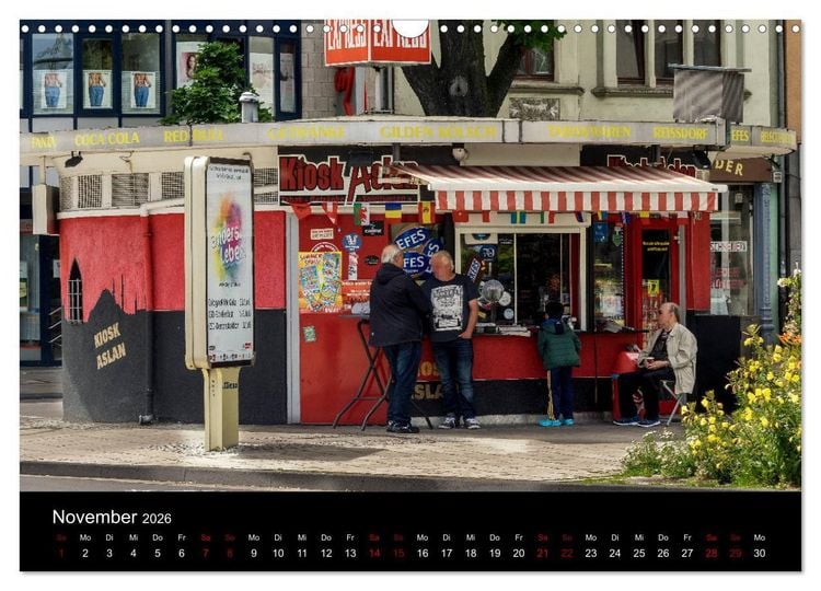 Produktbild: K&ouml;lsche Veedelskultur. B&uuml;dchen, Kioske und Trinkhallen. (Wandkalender 2026 DIN A3 quer), CALVENDO Monatskalender