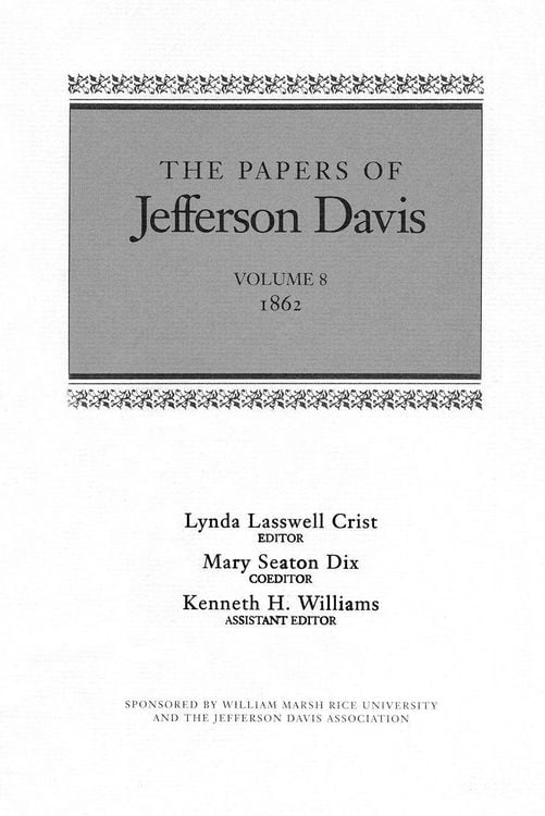 Produktbild: The Papers of Jefferson Davis
